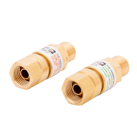Harris® FlashGuard® Model 88-5 FBT (R&L) Fuel Gas And Oxygen Torch Type Flashback Arrestor Set