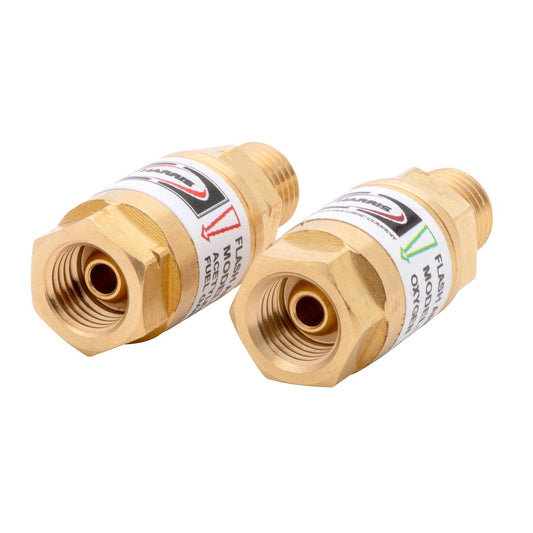 Harris® FlashGuard® Model 88-5 FBTA (R&L) Fuel Gas And Oxygen Torch Type Flashback Arrestor Set