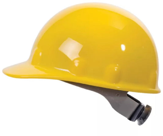 Honeywell Yellow Fibre-Metal® E2 SuperEight® Thermoplastic Cap Style Hard Hat With Ratchet/8 Point Ratchet Suspension