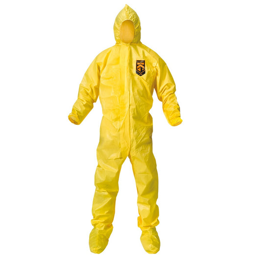 Kimberly-Clark Professional* 5X Yellow KleenGuard* A70 1.5 mil Polyethylene/Polypropylene Coveralls