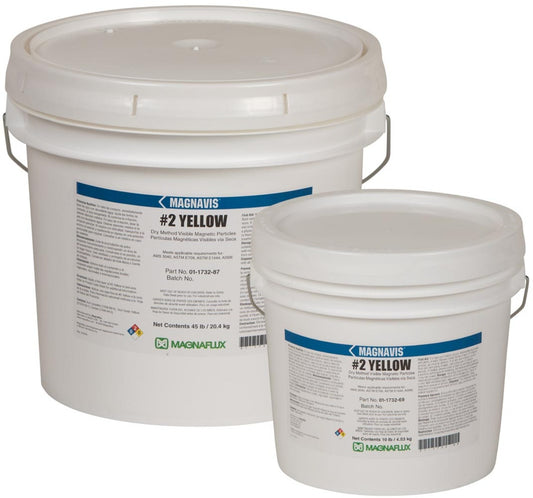 Magnaflux 45 Pound Pail Yellow Magnavis® #2 Yellow Magnetic Particle