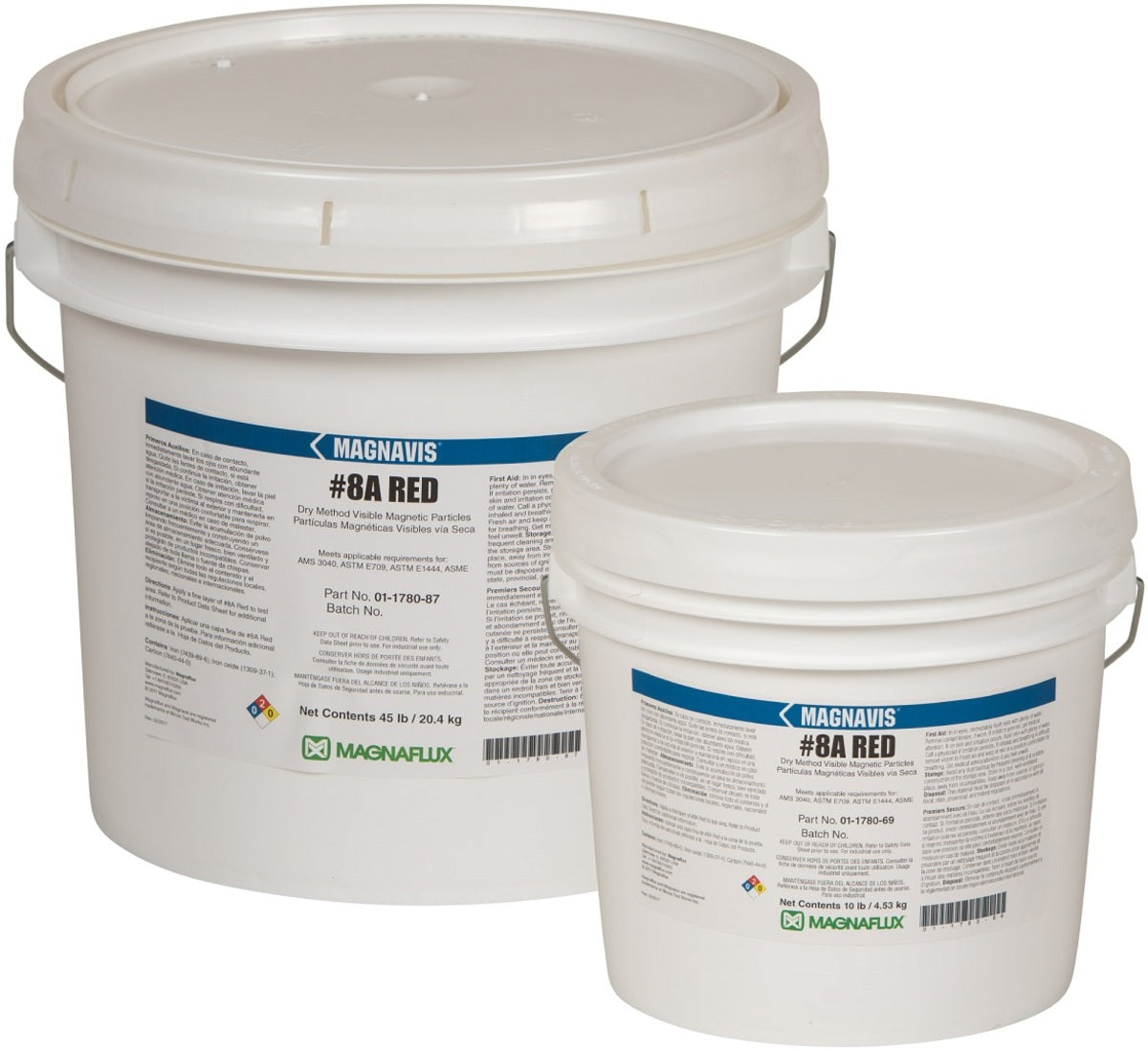 Magnaflux 10 Pound Pail Red Magnavis® 8A Red Magnetic Particle