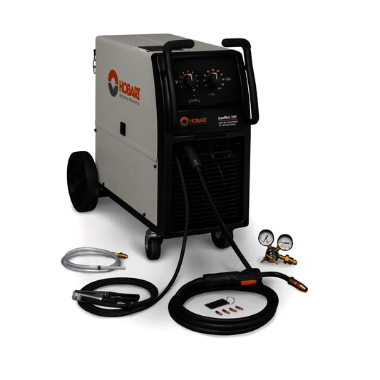 Hobart® IronMan™ 240 Single Phase MIG Welder With 220 - 240 Input Voltage, 240 Amp Max Output, Fan-On-Demand™ Cooling, And Accessory Package