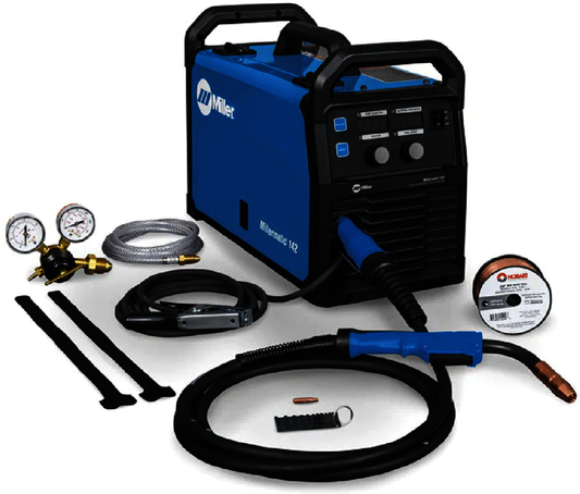 Miller® Millermatic® 142 Single Phase MIG Welder With 115 - 120 Input Voltage, 140 Amp Max Output, Auto-Set™ Technology/Auto Spool Gun Detection And Accessory Package