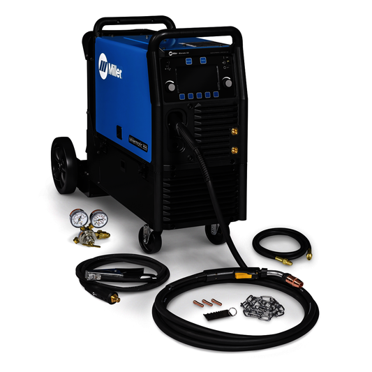 Miller® Millermatic® 355 1 or 3 Phase MIG Welder With 208 - 575 Input Voltage, Auto-Set™ Elite Parameters, EZ-Latch™ Running Gear, And Accessory Package