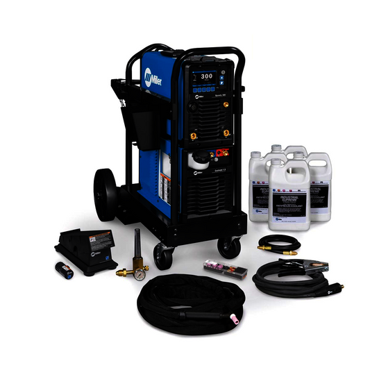 Miller® Dynasty® 300 TIG Welder With 208 - 600  Input Voltage, 300  Amp Max Output, Pro-Set™, Auto-Line™ Technology, Wireless Foot Control And Accessory Package
