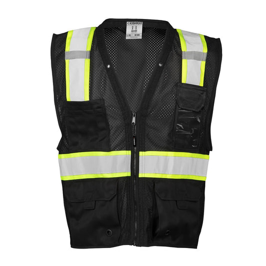 Kishigo S-M Black Polyester Vest With Zipper Closure