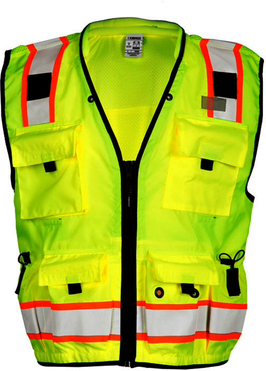 Kishigo X-Large Hi-Viz Green Polyester Mesh Surveyor's Vest