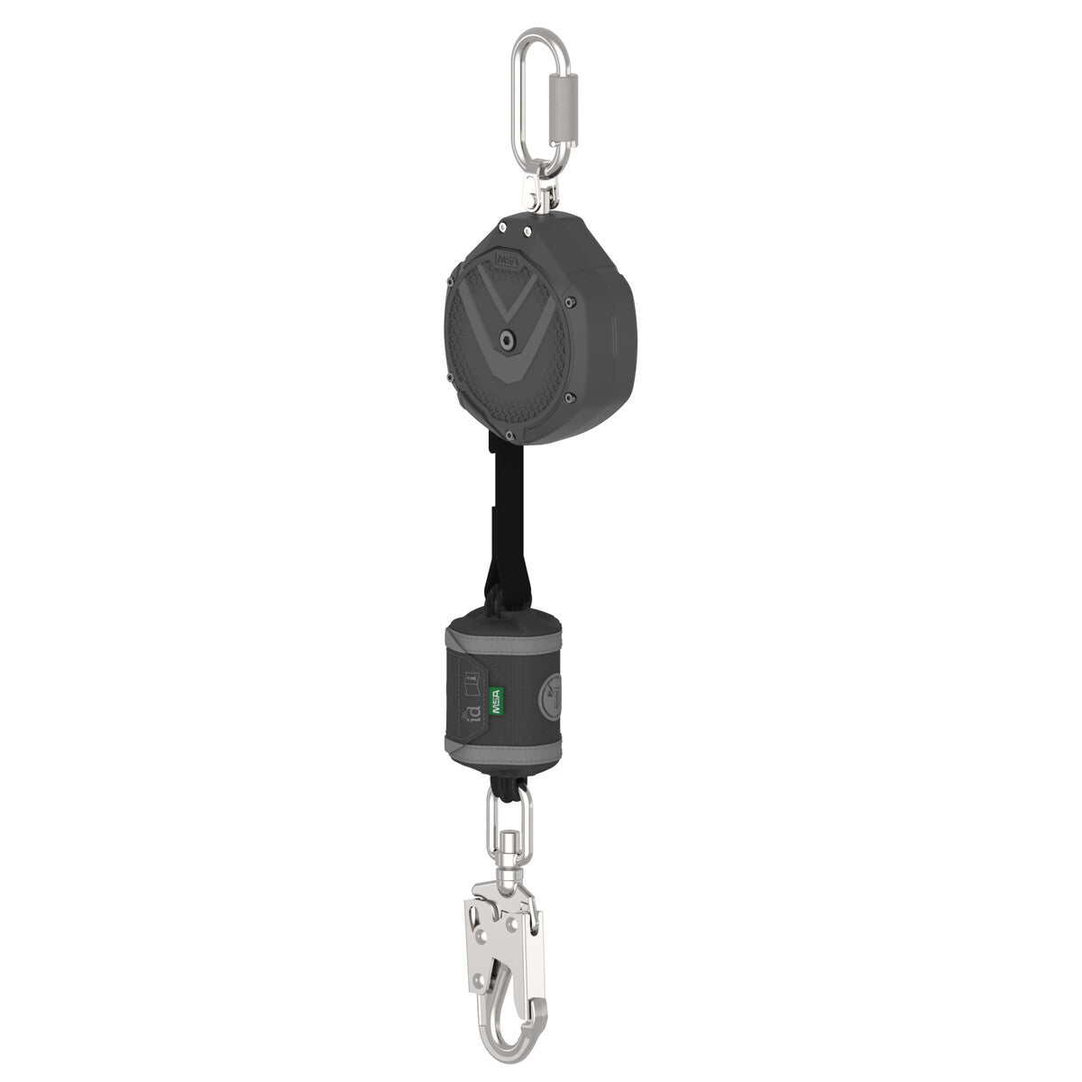 MSA V-SHOCK® 10' Para Aramid Blend HMPE  Self Retracting Lanyard