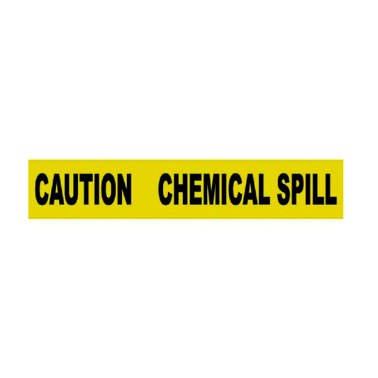 NMC™ 3" X 1000' Black/Yellow 3 mil Polyethylene Barricade Tape "CAUTION CHEMICAL SPILL"