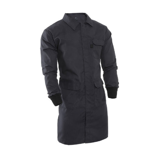 National Safety Apparel® X-Large Navy Blue Aramid Blend/Nomex® Chemical/Flame Resistant Lab Coat With Snap Front Closure