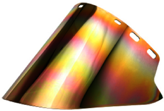 Paulson™ Model 2119890 10" X 20" X .06" Gold Polycarbonate Faceshield