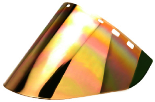 Paulson™ Model 2119884 10" X 20" X .06" Gold Polycarbonate Faceshield