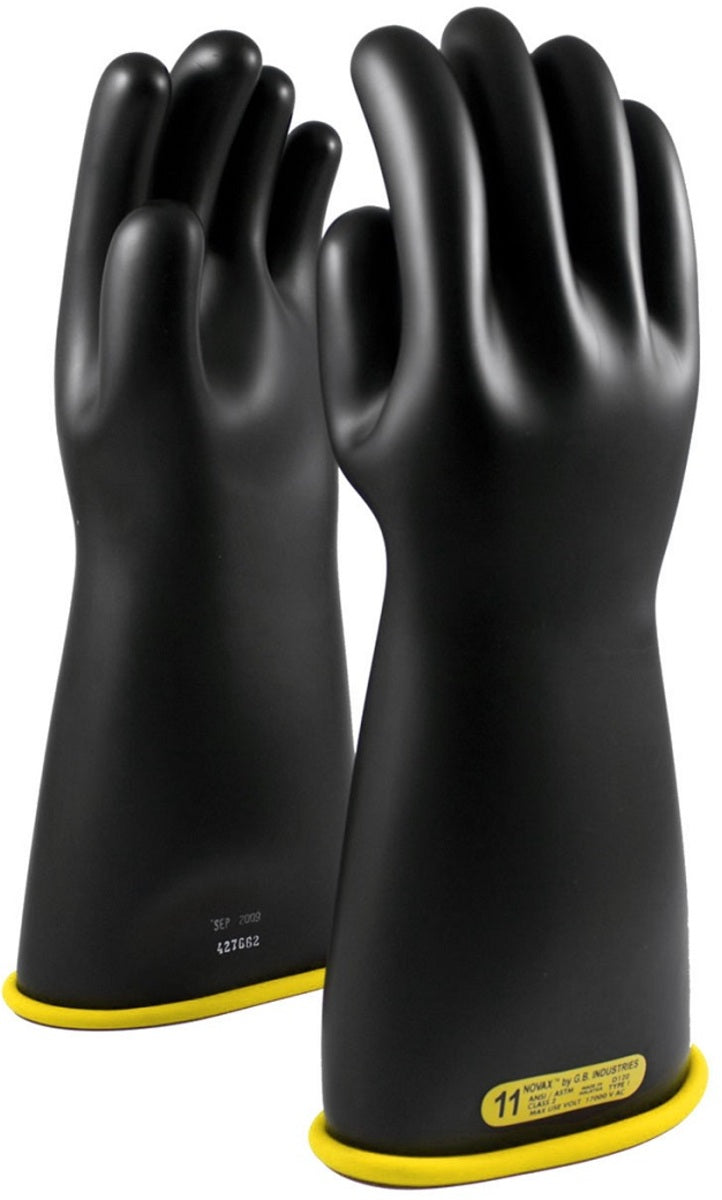 Protective Industrial Products Size 8 Black And Yellow NOVAX® Rubber Class 2 Linesmens Gloves
