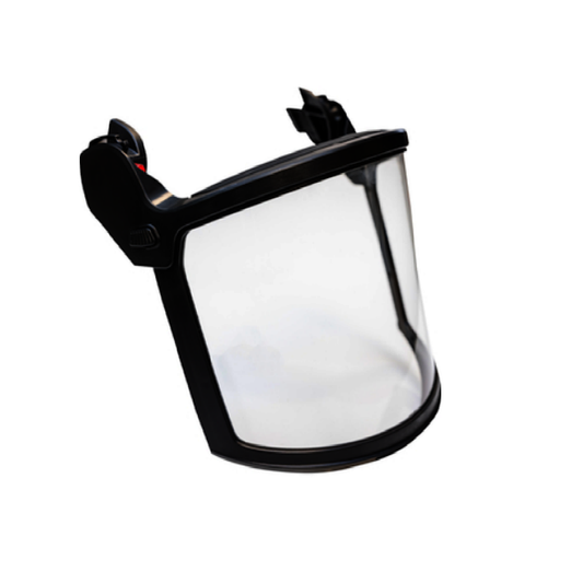 Protective Industrial Products Traverse 27.56" X 10.24" X 28.74'" Clear Polycarbonate Safety Helmet Faceshield Kit With Quick Connect Clips
