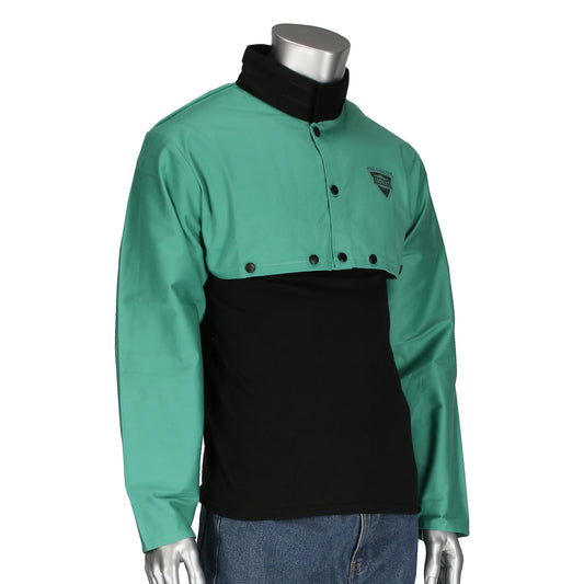 Protective Industrial Products X-Large Green Cotton Flame Resistant Cape Sleeve With Snap Front Closure