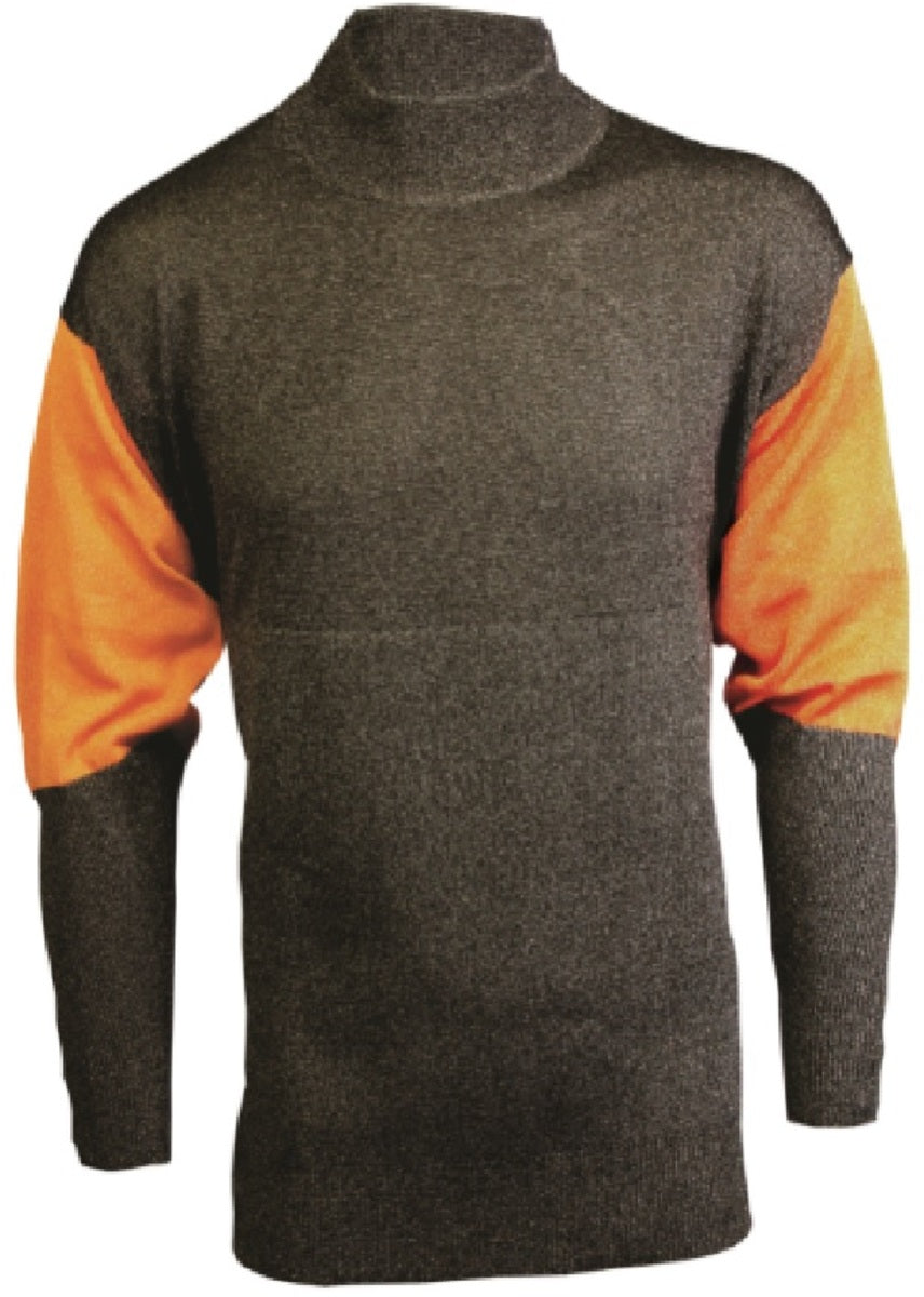 Tuff-N-Lite® 5X Black And Orange High Performance Polyethylene Yarn A5 - A9 ANSI Level Cut Resistant Pullover