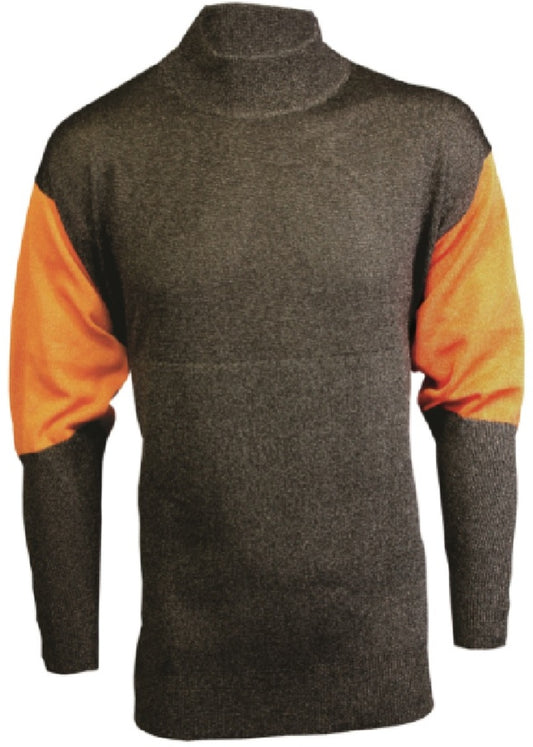 Tuff-N-Lite® 2X Black And Orange High Performance Polyethylene Yarn A5 - A9 ANSI Level Cut Resistant Pullover