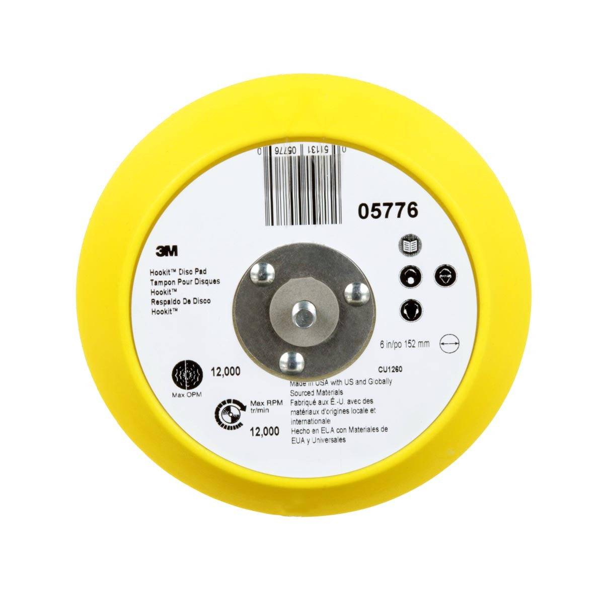 3M™ 6" Hookit™ Foam Disc Pad