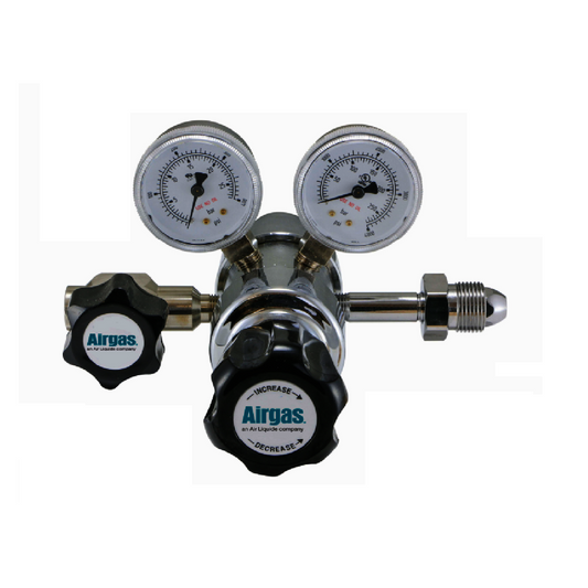 Airgas® Model 211 Chrome-Plated Brass High Purity Two Stage Regulator With CGA-320 Connection