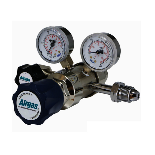 Airgas® Model 311 Brass-Plated Bar Stock Noncorrosive Gas Two Stage Regulator With CGA-590 Connection