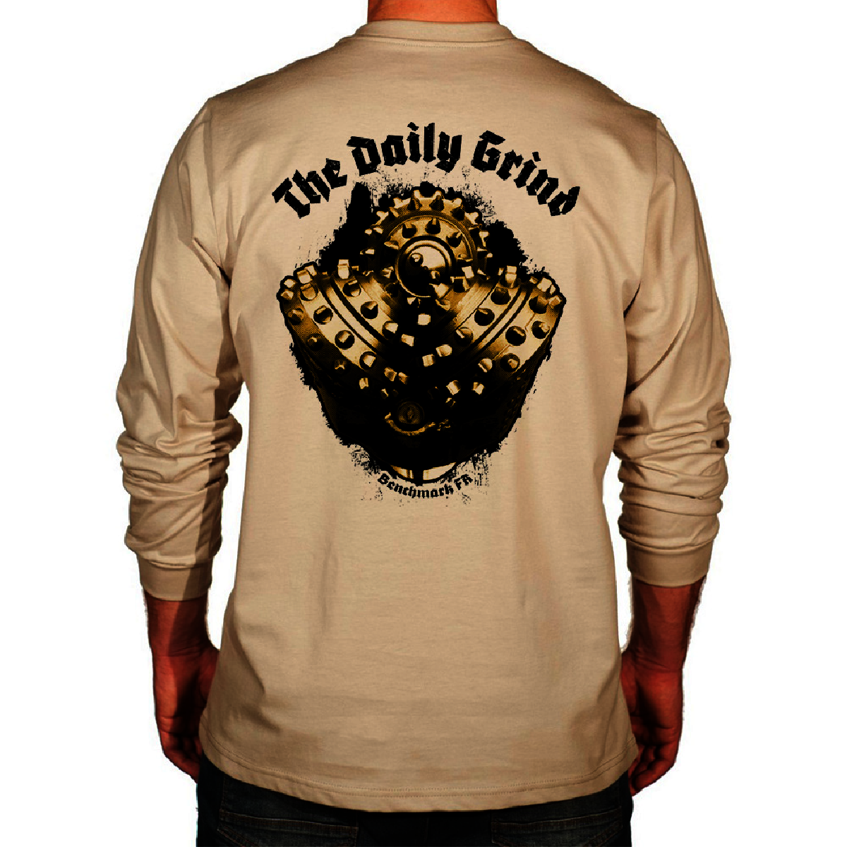 Benchmark FR® 5X Beige Second Gen Jersey Cotton Flame Resistant T-Shirt With Daily Grind Graphic