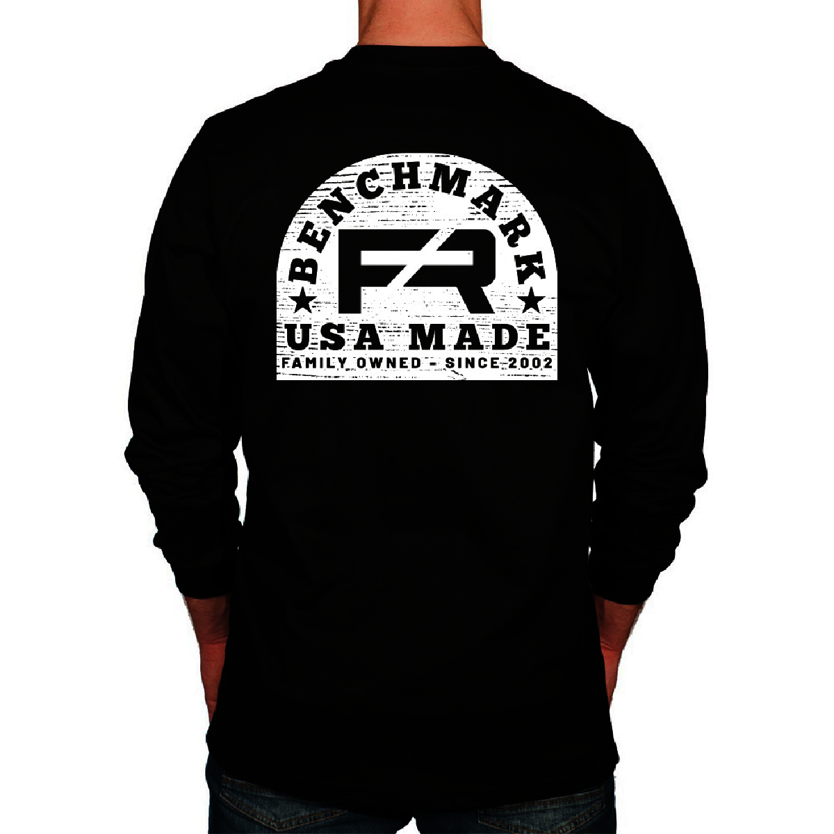 Benchmark FR® 4X Black Benchmark 3.0 Cotton Flame Resistant T-Shirt With Wood Stamp Graphic