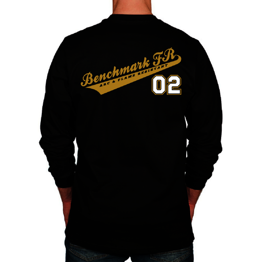 Benchmark FR® Small Black Benchmark 3.0 Cotton Flame Resistant T-Shirt With Team Jersey Graphic