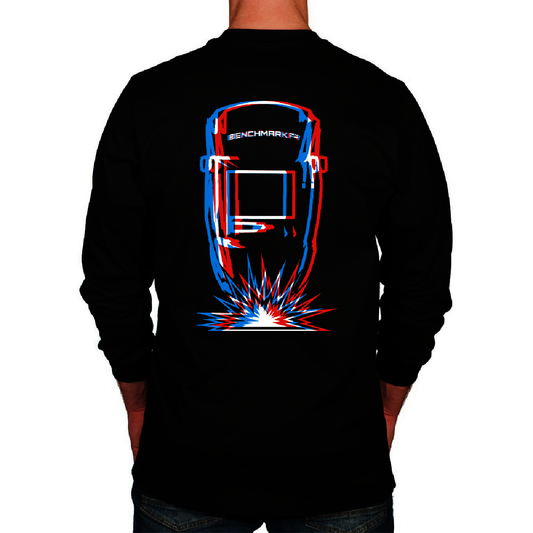 Benchmark FR® Small Black Benchmark 3.0 Cotton Flame Resistant T-Shirt With Weld Mask Graphic