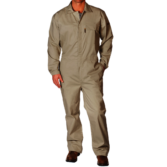 Benchmark FR® 4X Beige Benchmark 2.0 Cotton Flame Resistant Coverall With Zipper and Snaps Closure