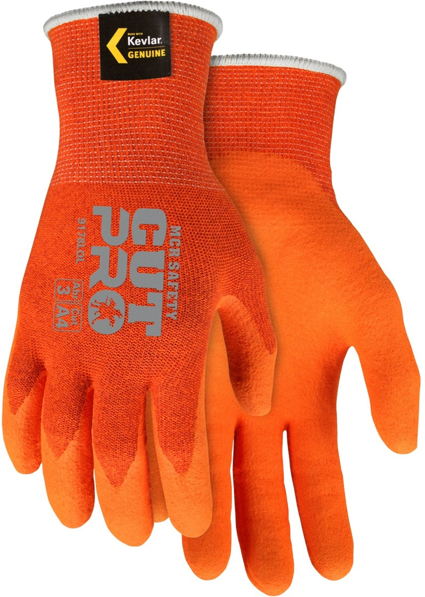 MCR Safety Medium Cut Pro® 13 Gauge DuPont™ Kevlar® Cut Resistant Gloves With Latex Coated Palm And Fingertips