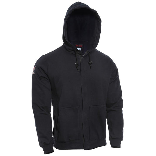 National Safety Apparel Large/Regular Navy FR Fleece Flame Resistant Jacket With Drawstring Closure