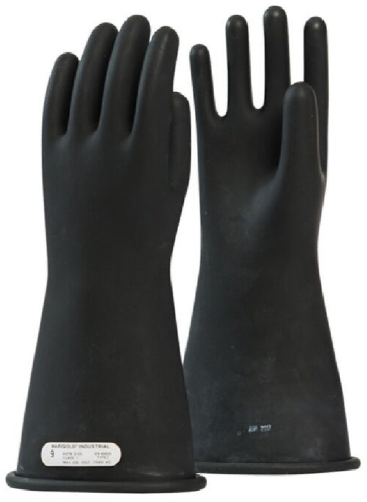 OEL Size 9 Black Rubber CLASS 1 Linesmens Gloves