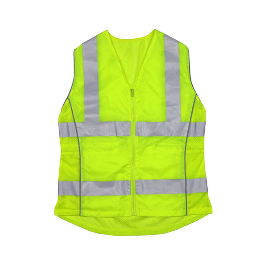 Protective Industrial Products Women's X-Large Hi-Viz Yellow PIP® Mesh/Solid Vest