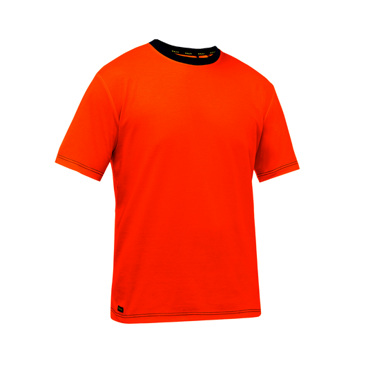 Protective Industrial Products 4X Hi-Vis Orange Bisley® Fresche® Lightweight Cotton/Polyester Short Sleeve T-Shirt With Cotton Backing