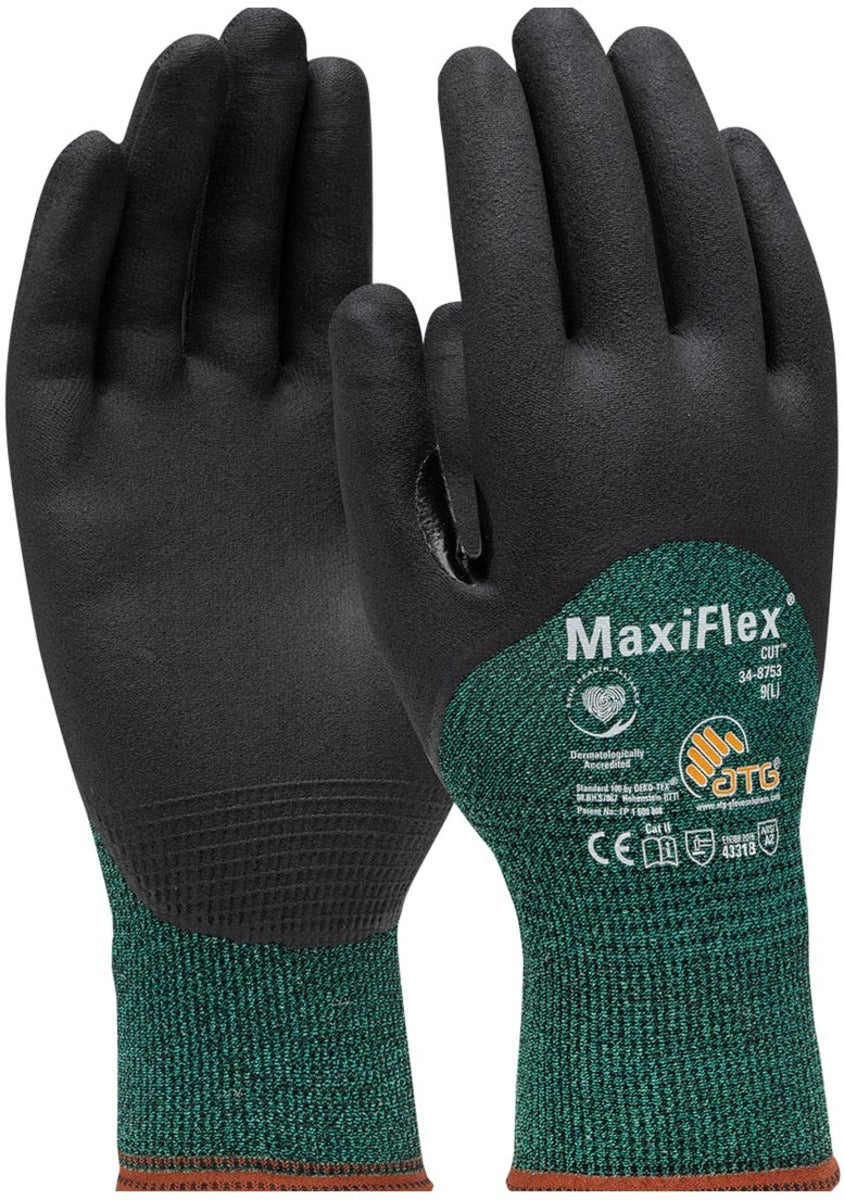 Protective Industrial Products 3X MaxiFlex® Cut™ 15 Gauge Engineered Yarn Cut Resistant Gloves With Nitrile Coated Palm, Fingers And Knuckles