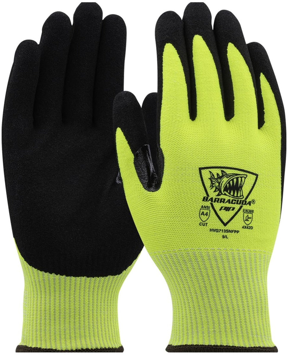 Protective Industrial Products 2X Barracuda® 13 Gauge PolyKor Cut Resistant Gloves With Nitrile Coated Palm And Fingers