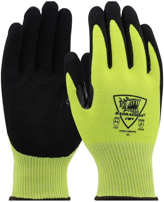 Protective Industrial Products 2X Barracuda® 13 Gauge PolyKor Cut Resistant Gloves With Nitrile Coated Palm And Fingers