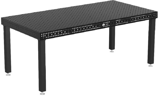 Siegmund 79" X 40" X 4" Iron Nitride Welding Table (With 4 24" - 35" Casters and Locking Brakes Height Adjustable Legs)