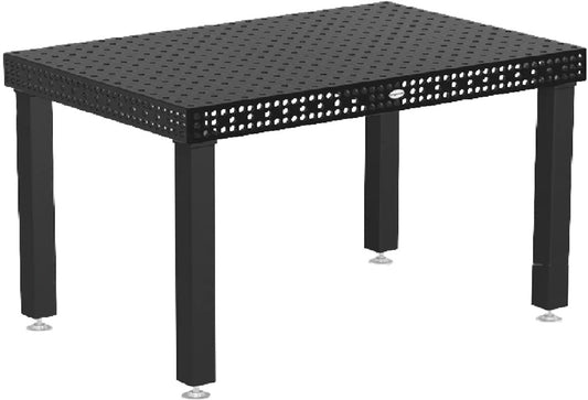 Siegmund 47" X 32" X 4" Iron Nitride Welding Table (With 4 30" Casters and Locking Brakes Legs)