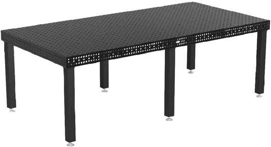 Siegmund 94" X 47" X 4" Iron Nitride Welding Table (With 4 24" - 35" Casters and Locking Brakes Height Adjustable Legs)