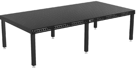 Siegmund 118" X 59" X 4" Iron Nitride Welding Table (With 4 30" Casters and Locking Brakes Legs)