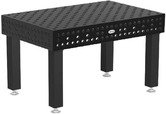 Siegmund 47" X 32" X 4" Iron Nitride Welding Table (With 4 26" Casters and Locking Brakes Legs)