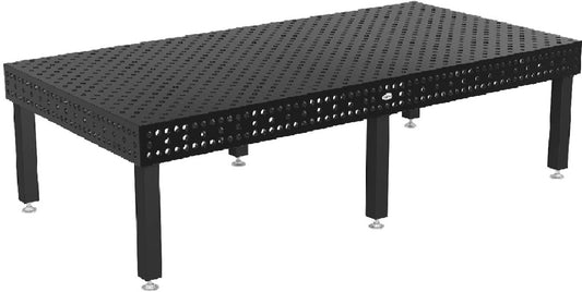 Siegmund 118" X 59" X 4" Iron Nitride Welding Table (With 6 17" - 28" Height Adjustable Legs)