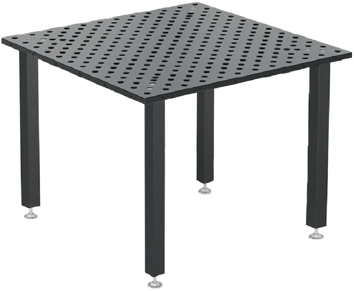 Siegmund 39" X 39" X 4" Iron Nitride Welding Table (With 4 24" - 37" Height Adjustable Legs)
