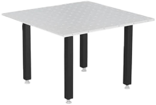 Siegmund 47" X 47" X 4" Steel Welding Table (With 4 24" - 35" Casters and Locking Brakes Height Adjustable Legs)