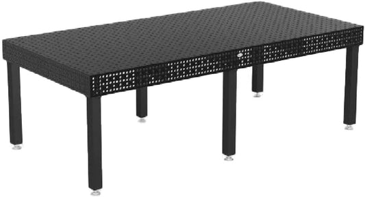 Siegmund 2400mm X 1200mm X 4" Steel/Plasma Nitride Welding Table (With 6 24" - 35" Casters and Locking Brakes Height Adjustable Legs)