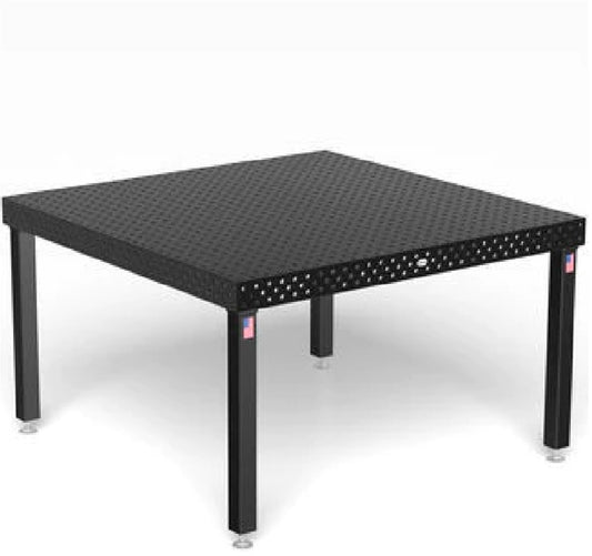 Siegmund 60" X 60" X 4" Steel/Plasma Nitride Welding Table (With 4 32" Casters and Locking Brakes Legs)