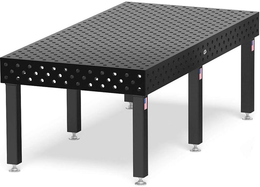 Siegmund 48" X 96" X 4" Steel/Plasma Nitride Welding Table (With 6 36" Casters and Locking Brakes Legs)