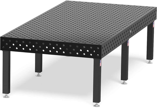 Siegmund 60" x 120" X 4" Steel/Plasma Nitride Welding Table (With 4 22" - 36" Height Adjustable Legs)